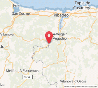 Map of Rabeja, Galicia