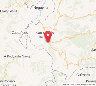 Map of Rellán, Asturias