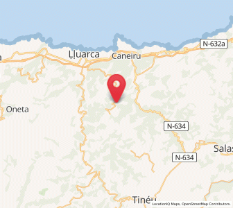 Map of Rellón de Merás, Asturias
