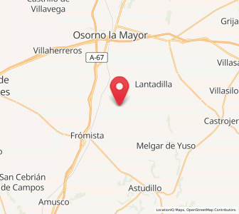 Map of Requena de Campos, Castille and León