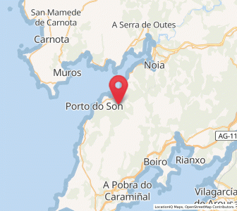 Map of Resua, Galicia