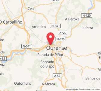 Map of Reza, Galicia