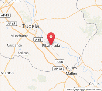 Map of Ribaforada, Navarre