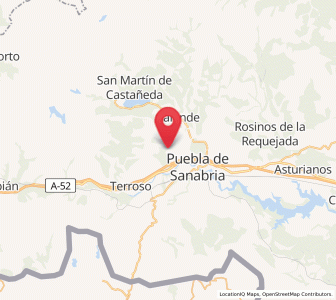 Map of Riego de Lomba, Castille and León