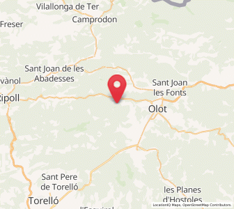Map of Riudaura, Catalonia