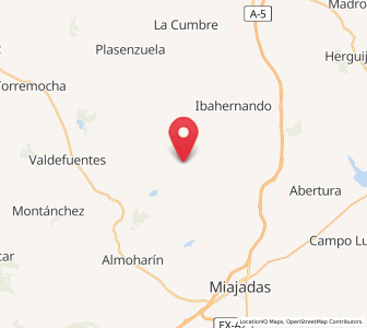 Map of Robledillo de Trujillo, Extremadura