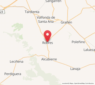 Map of Robres, Aragon
