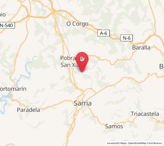 Map of Ronfe, Galicia