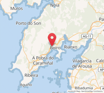 Map of Rosadelas, Galicia