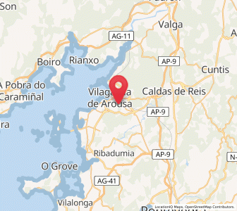 Map of Rubiáns, Galicia