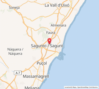 Map of Sagunt, Valencia