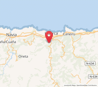 Map of Saliente, Asturias