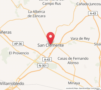 Map of San Clemente, Castille-La Mancha