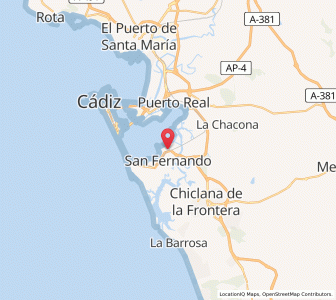 Map of San Fernando, Andalusia