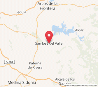 Map of San José del Valle, Andalusia