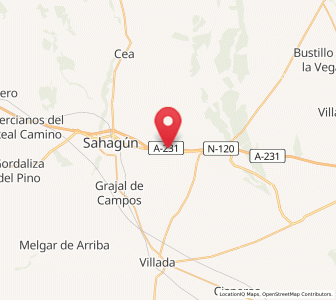 Map of San Nicolás del Real Camino, Castille and León