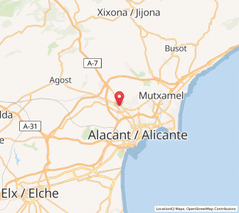 Map of San Vicent del Raspeig, Valencia
