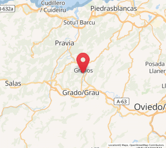 Map of Sandiche, Asturias