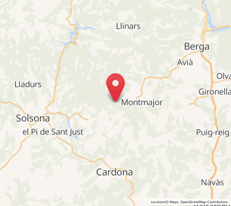 Map of Sant Feliu de Lluelles, Catalonia