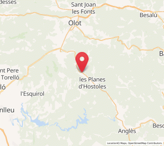 Map of Sant Feliu de Pallerols, Catalonia