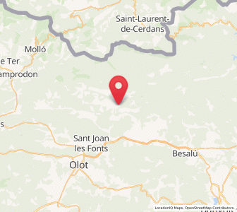 Map of Santa Bàrbara de Pruneres, Catalonia