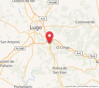 Map of Santa Comba, Galicia