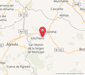 Map of Santa Cruz de Moncayo, Aragon