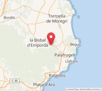 Map of Santa Susanna de Peralta, Catalonia