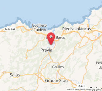 Map of Santianes, Asturias