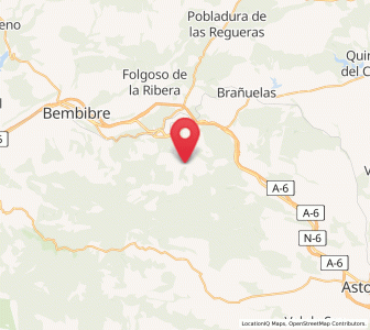 Map of Santibáñez de Montes, Castille and León