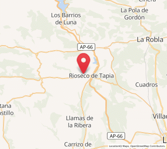Map of Santibáñez de Ordás, Castille and León