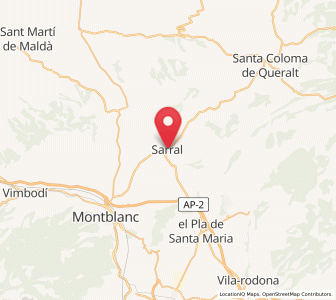 Map of Sarral, Catalonia