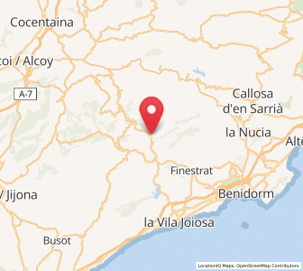 Map of Sella, Valencia
