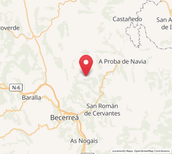 Map of Sevane, Galicia
