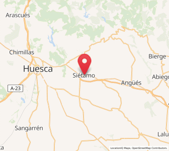 Map of Siétamo, Aragon