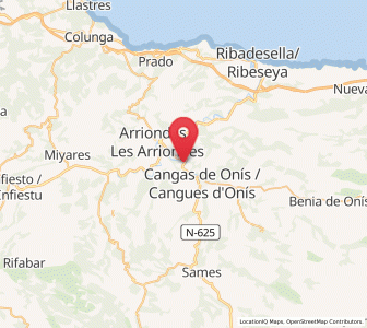 Map of Sobrepiedra, Asturias