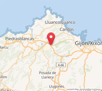 Map of Tabaza, Asturias