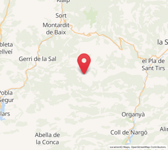 Map of Tahús, Catalonia