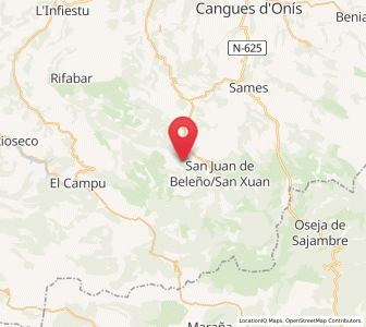 Map of Taranes, Asturias
