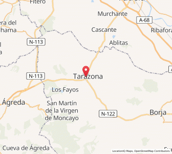 Map of Tarazona, Aragon