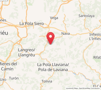 Map of Tavalles, Asturias