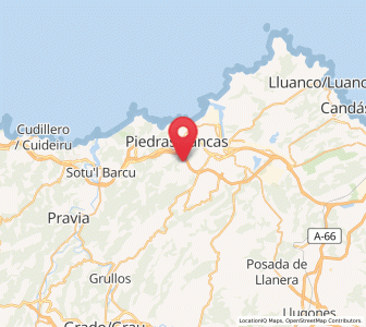 Map of Teboyas, Asturias
