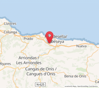 Map of Tezangos, Asturias