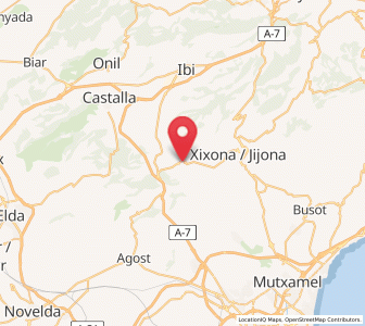 Map of Tibi, Valencia