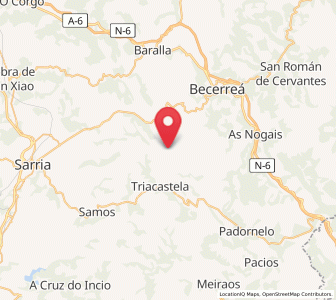 Map of Toldaos, Galicia