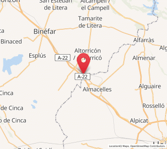 Map of Torre de Santolària, Aragon