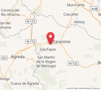 Map of Torrellas, Aragon