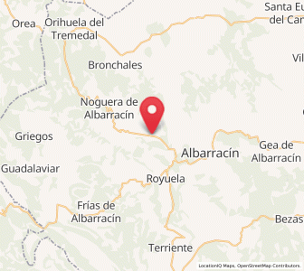 Map of Torres de Albarracín, Aragon
