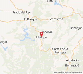 Map of Ubrique, Andalusia