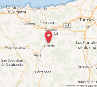 Map of Ucieda de Abajo, Cantabria